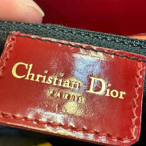 GUC Lady Dior Red Quilted Handbag w/ COA - Picture 4 of 16